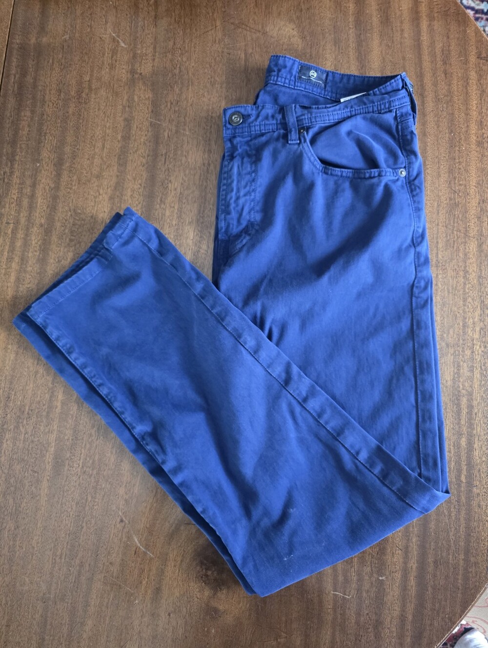 AG Adriano Goldschmied The Graduate Slim Fit Blue Chino Pants Size 34x34